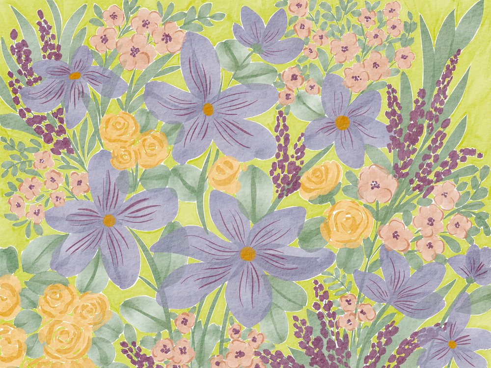Kleurrijke tuinbloemen door Nikita Jariwala