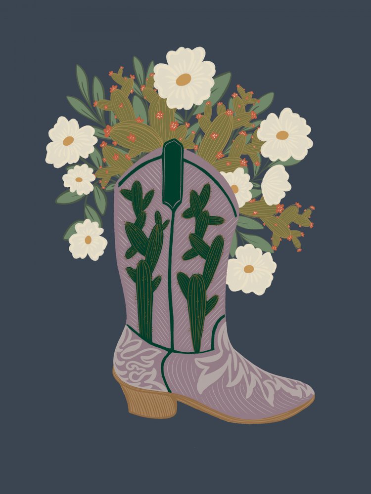 Laars met bloemenprint door Nikita Jariwala