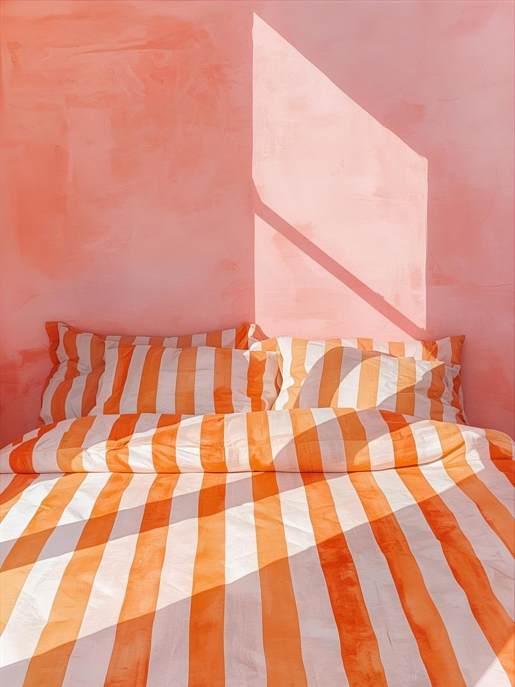 Zonnig gestreept bed door Ohkimiko
