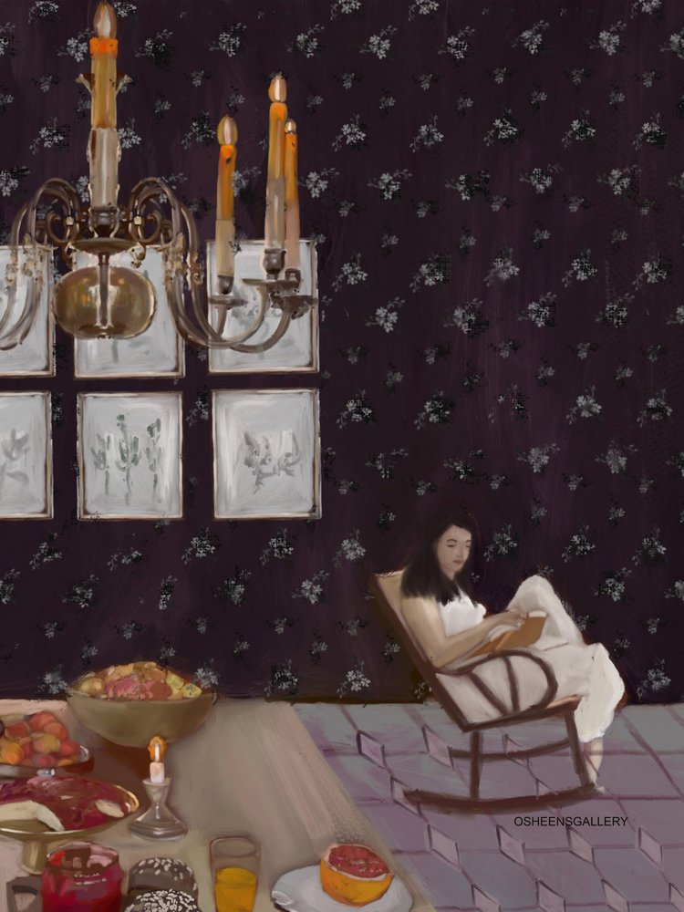 Gezellig lezen in de ochtend door Osheensgallery