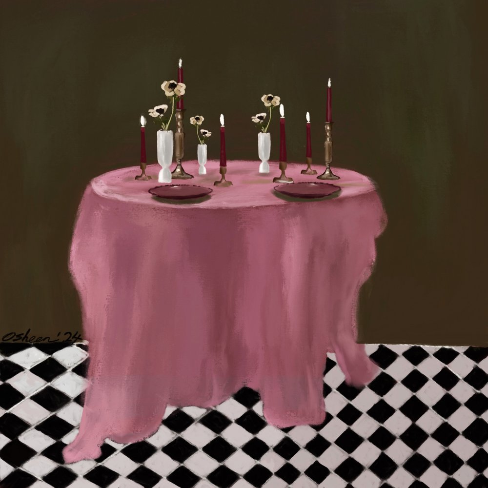 Romantische tafelschikking door Osheensgallery