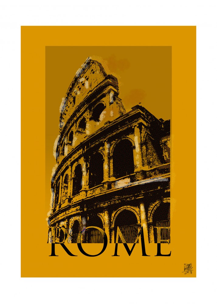 Het historische Colosseum in Rome door Osvaldo Russo