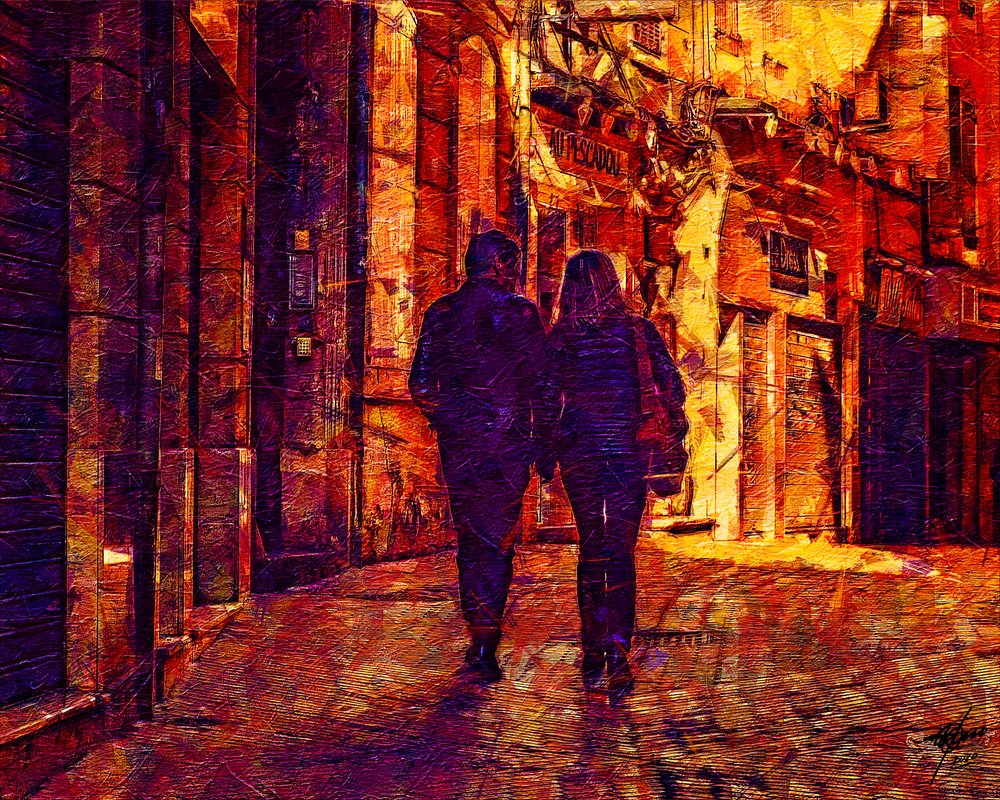 Romantische stadswandeling bij nacht door Osvaldo Russo