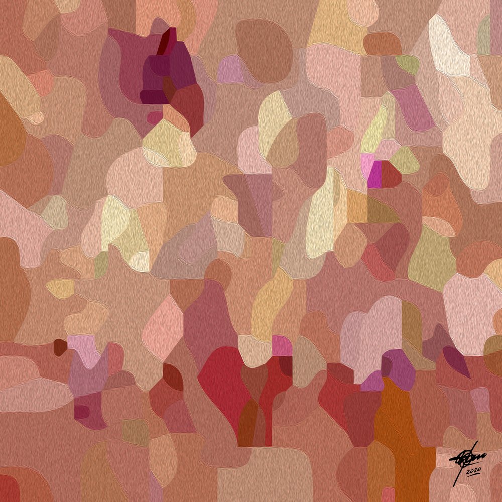 Zacht, ingetogen, abstract door Osvaldo Russo
