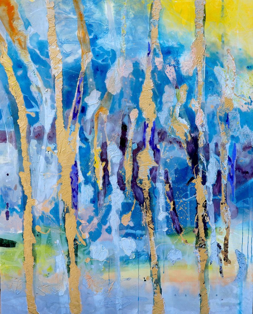 Levendig goudabstract door POOVI ART