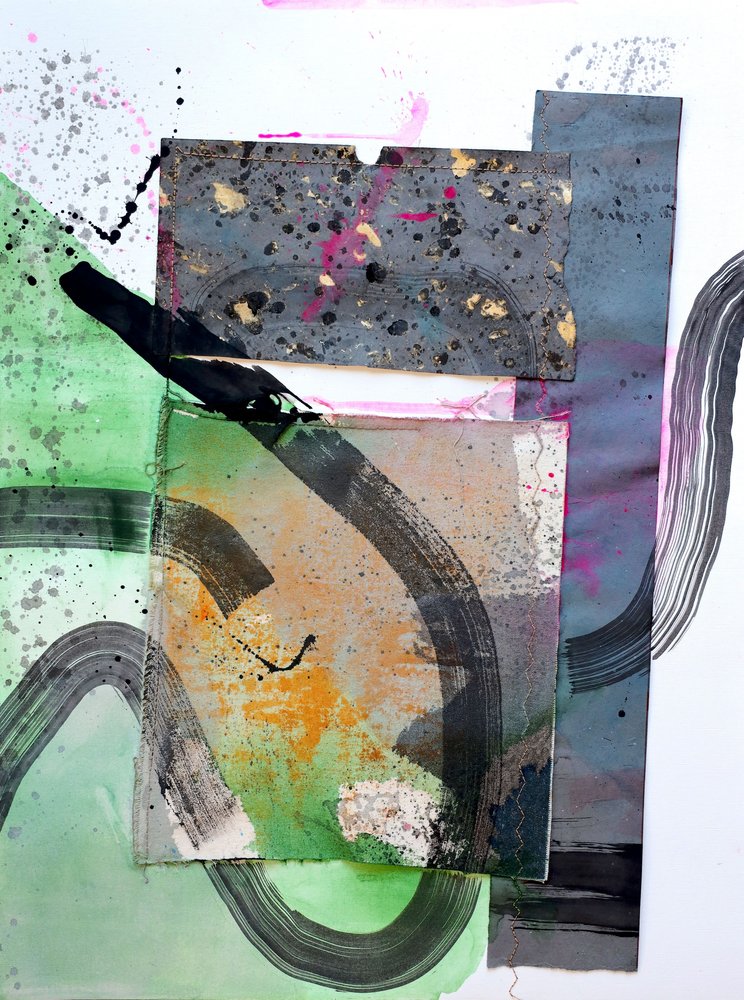 Abstracte groene wervelingen door Poonam Choudhary