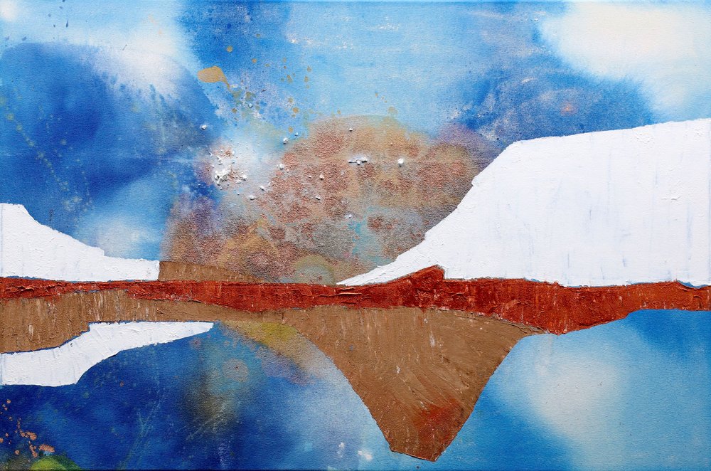 Abstracte weerspiegeling in de bergen door Poonam Choudhary