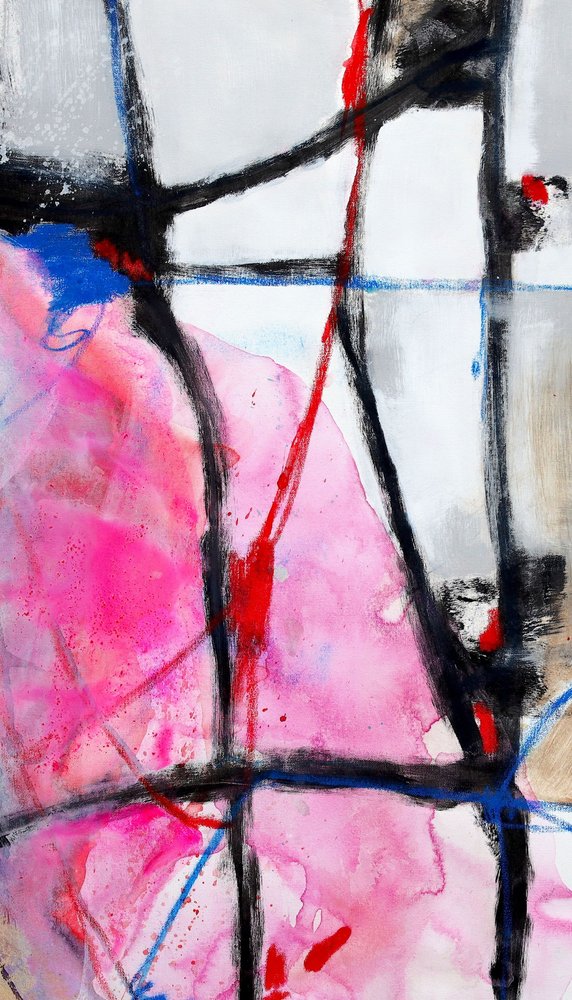 Dynamische roze abstractie door Poonam Choudhary