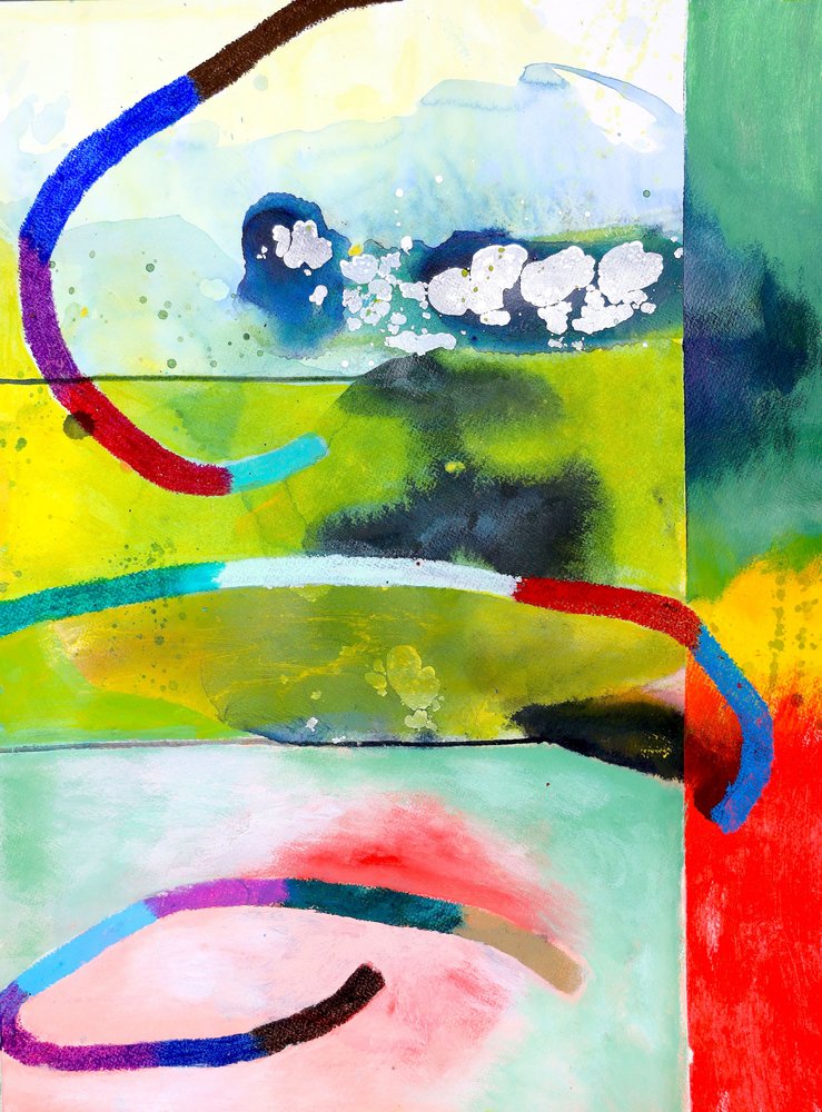 Levendige abstracte stroming door Poonam Choudhary