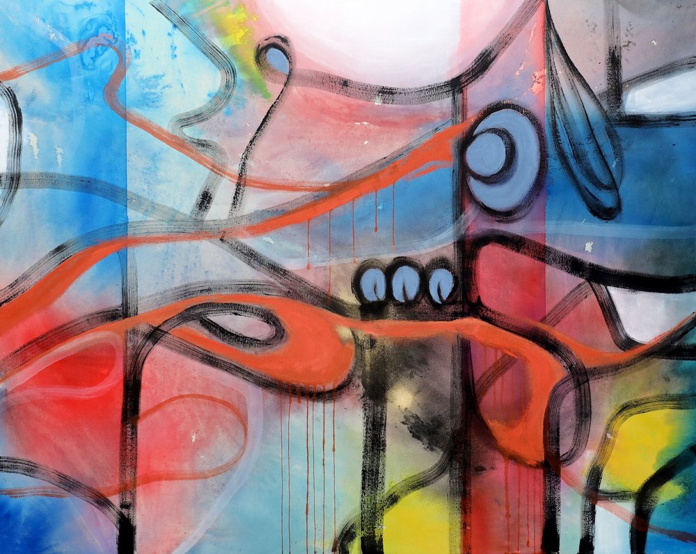 Levendige abstracte stroming door Poonam Choudhary
