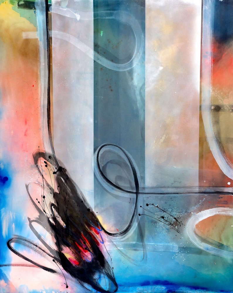 Levendige abstracte stroming door Poonam Choudhary