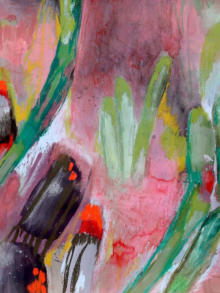 Levendige abstracte penseelstreken door Poonam Choudhary
