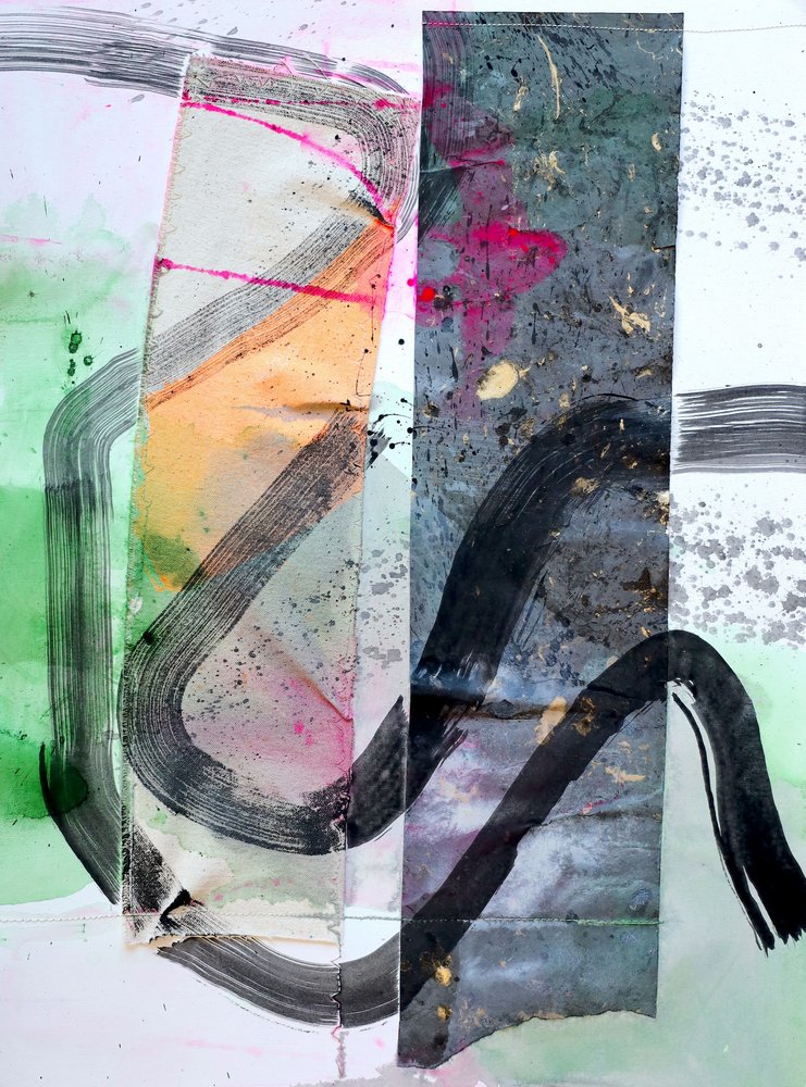 Levendige abstracte penseelstreken door Poonam Choudhary