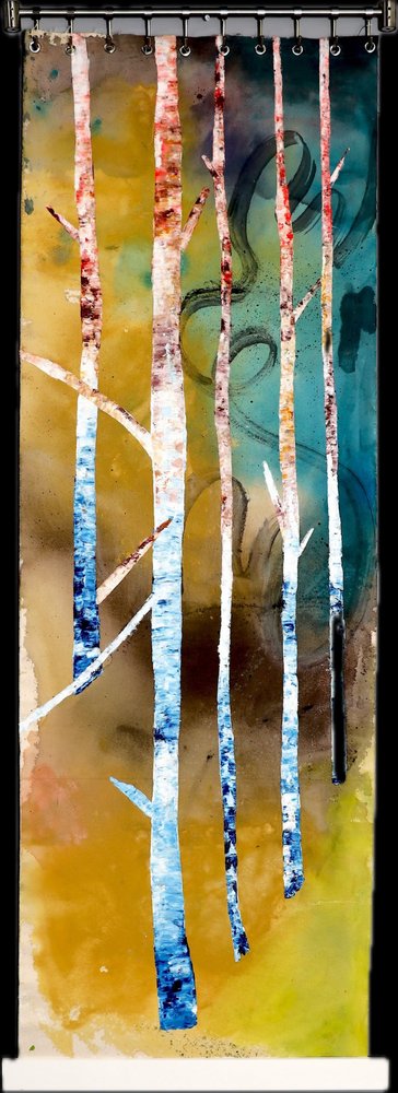 Levendige berkenbomen door Poonam Choudhary