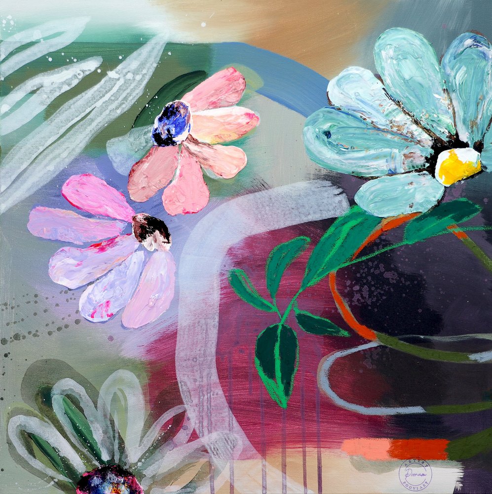 Levendige, schilderachtige bloemen door Poonam Choudhary