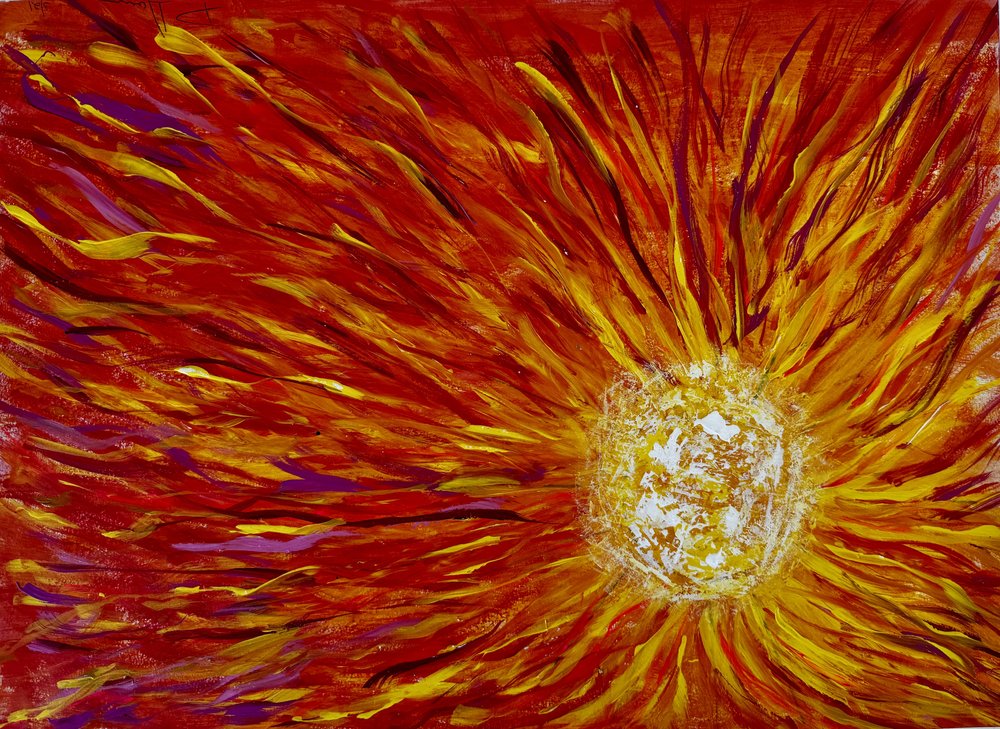 Vurige abstracte zon door Preston Harmon