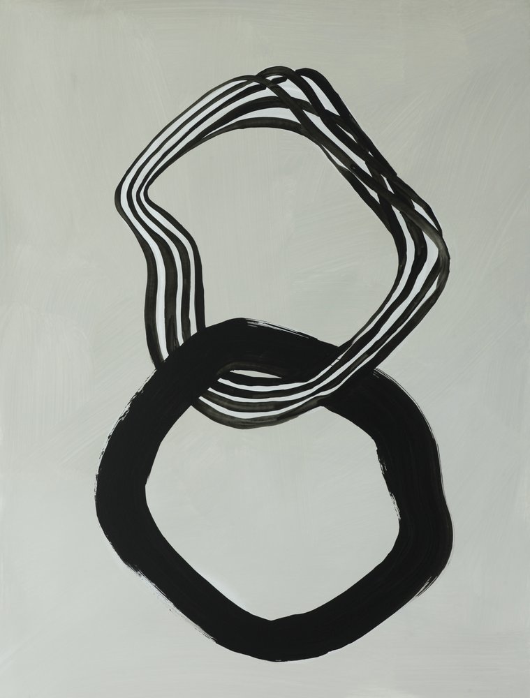In elkaar grijpende abstracte ringen door Renate Holzner