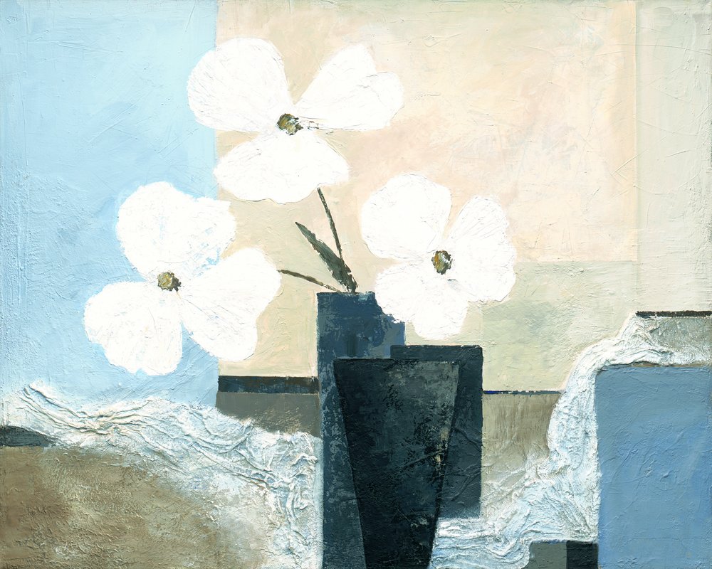 Modern bloemstilleven door Renate Holzner
