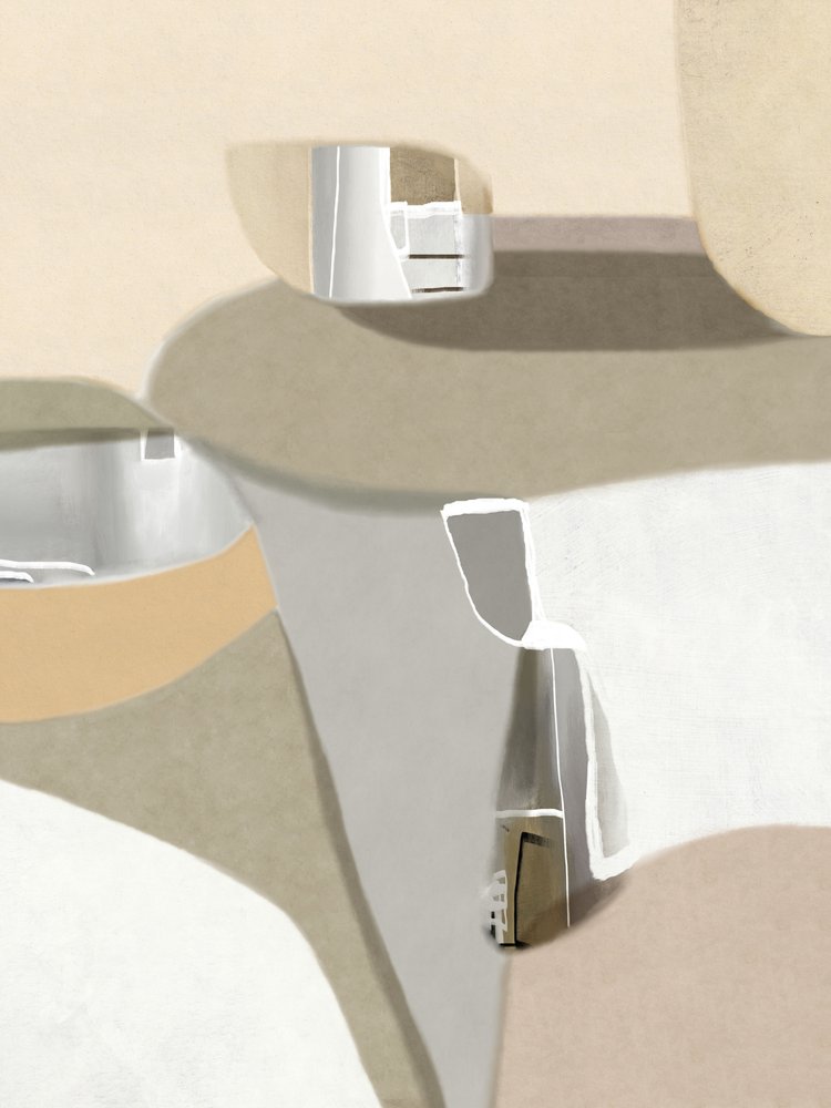 Ingetogen abstracte vormen door Roberto Moro