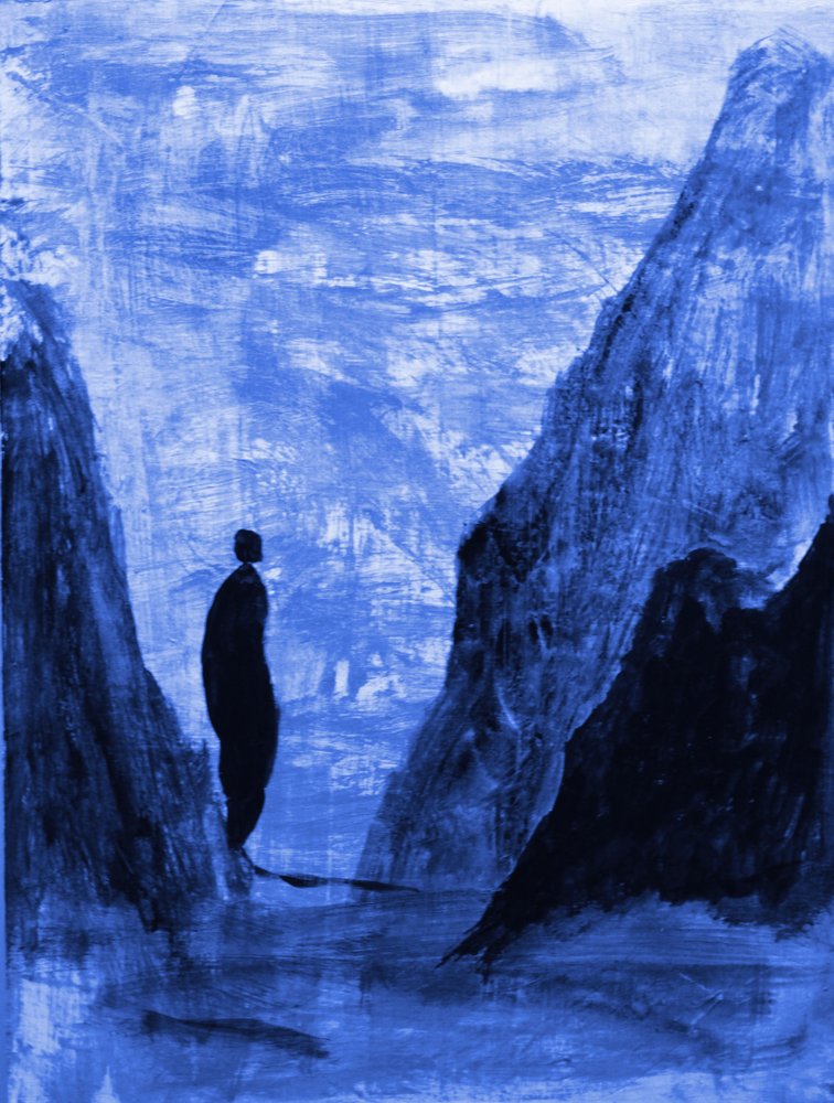 Eenzame figuur in de Blue Mountains door RodMacIver