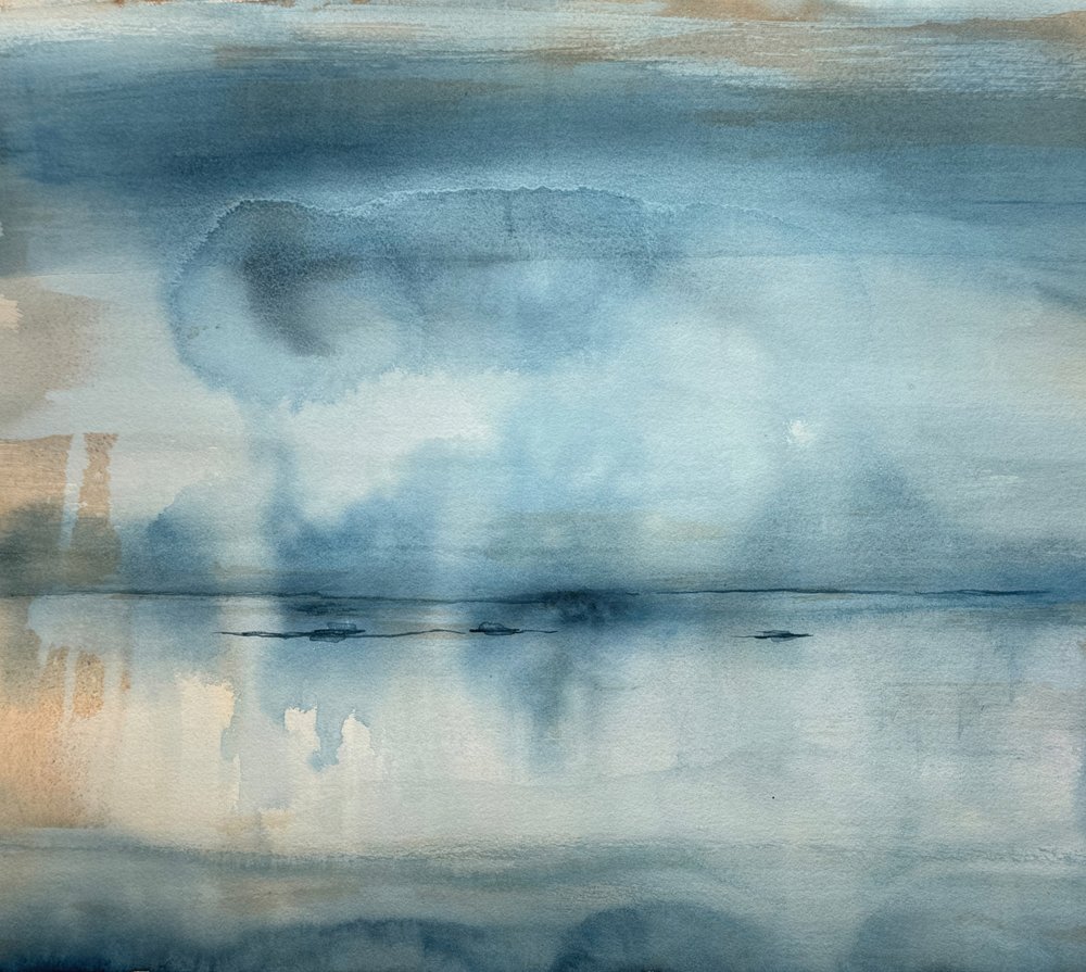 Mistige blauwe horizon door RodMacIver