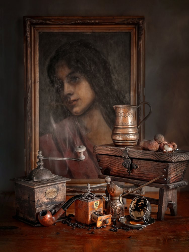 Vintage koffie-stilleven door Rucsandra Silvia Calin