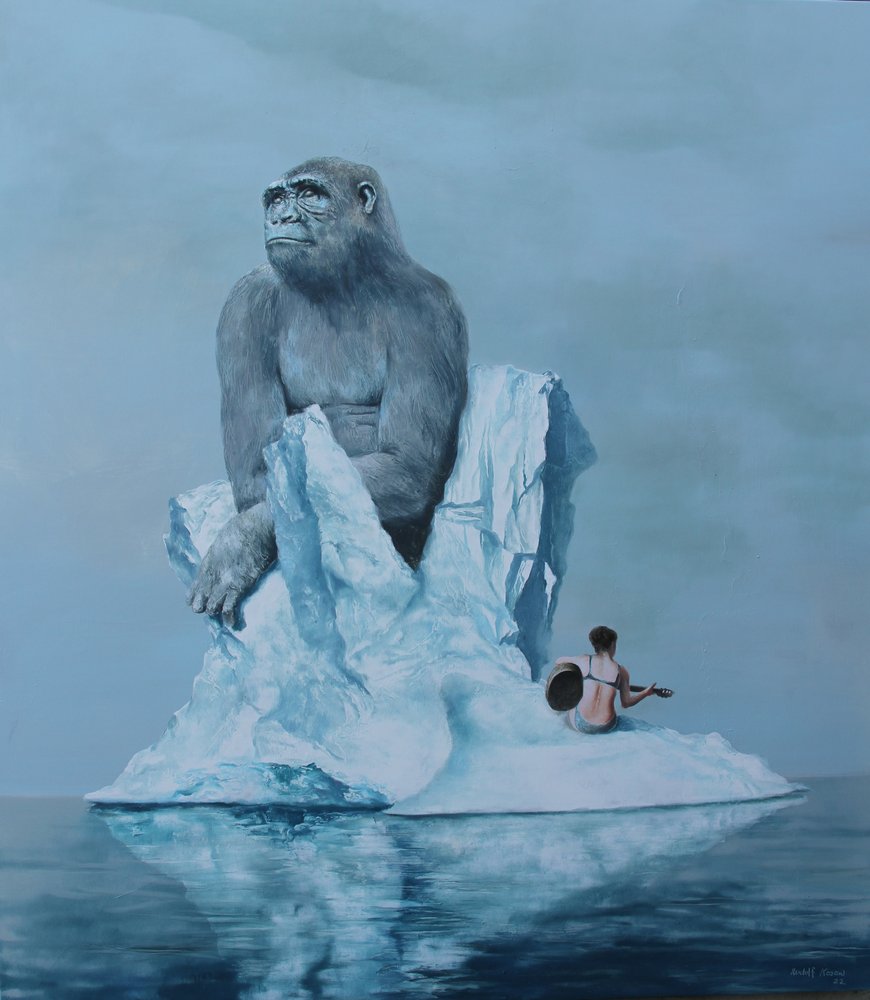 Gorilla op een ijsberg – Serenade door Rudolf Kosow