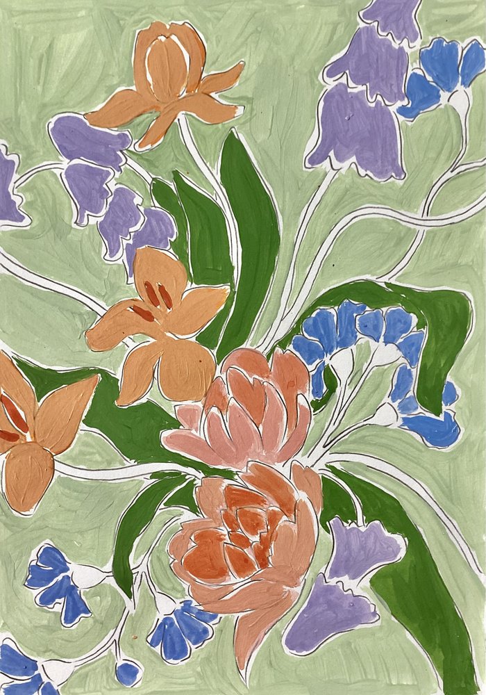Levendig bloemenboeket door Rushati Chowdhury