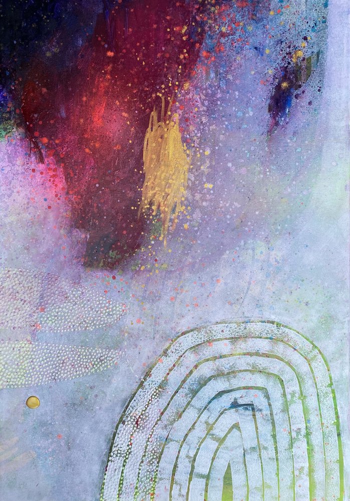Abstracte gouden spattenboog door SAN STARLING