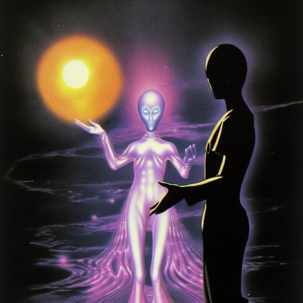 Alien Cosmic Encounter door Samantha Hearn