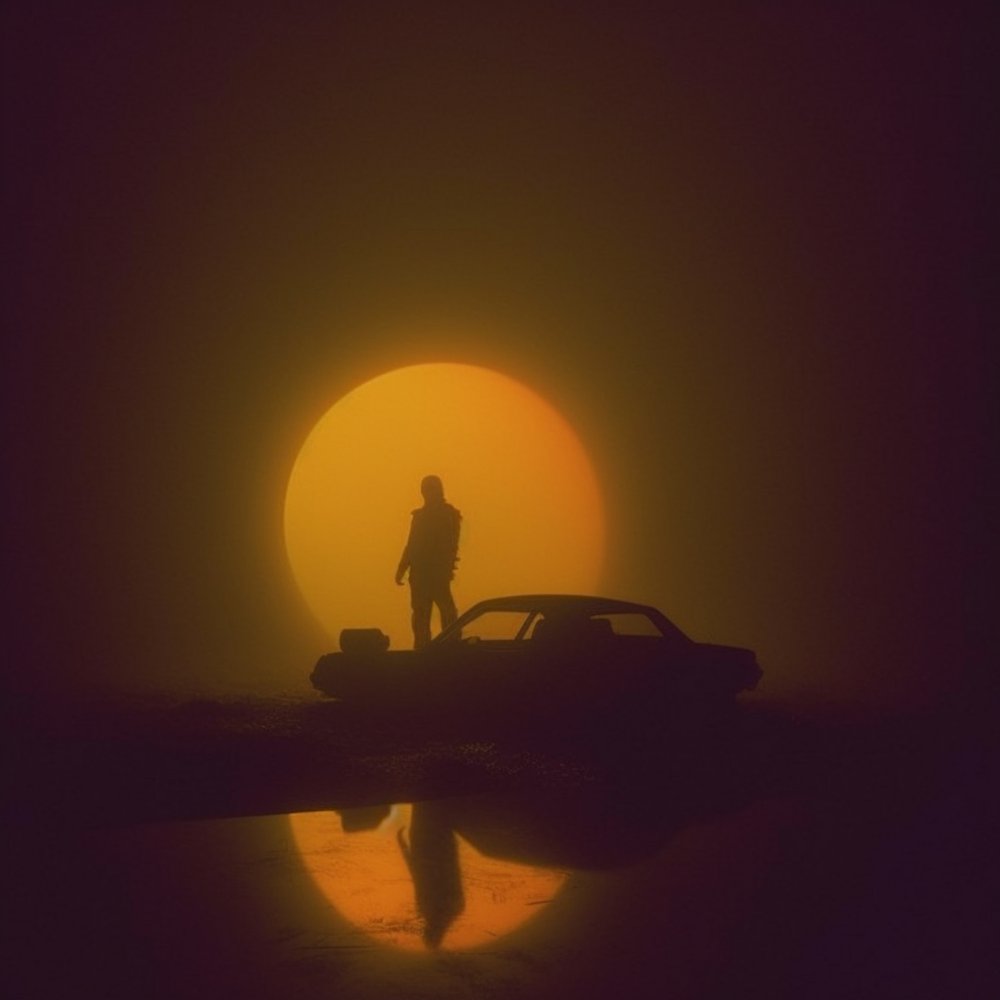 Apocalyptische zonsondergang in de woestijn door Samantha Hearn