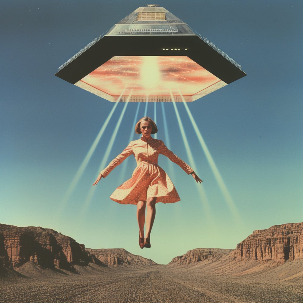 Ontvoering door een UFO in de woestijn door Samantha Hearn
