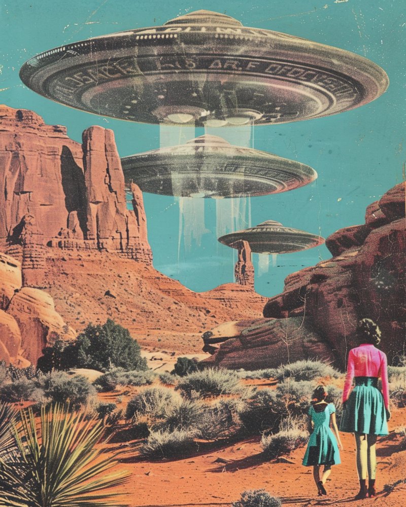 Ontmoeting met een UFO in de woestijn door Samantha Hearn