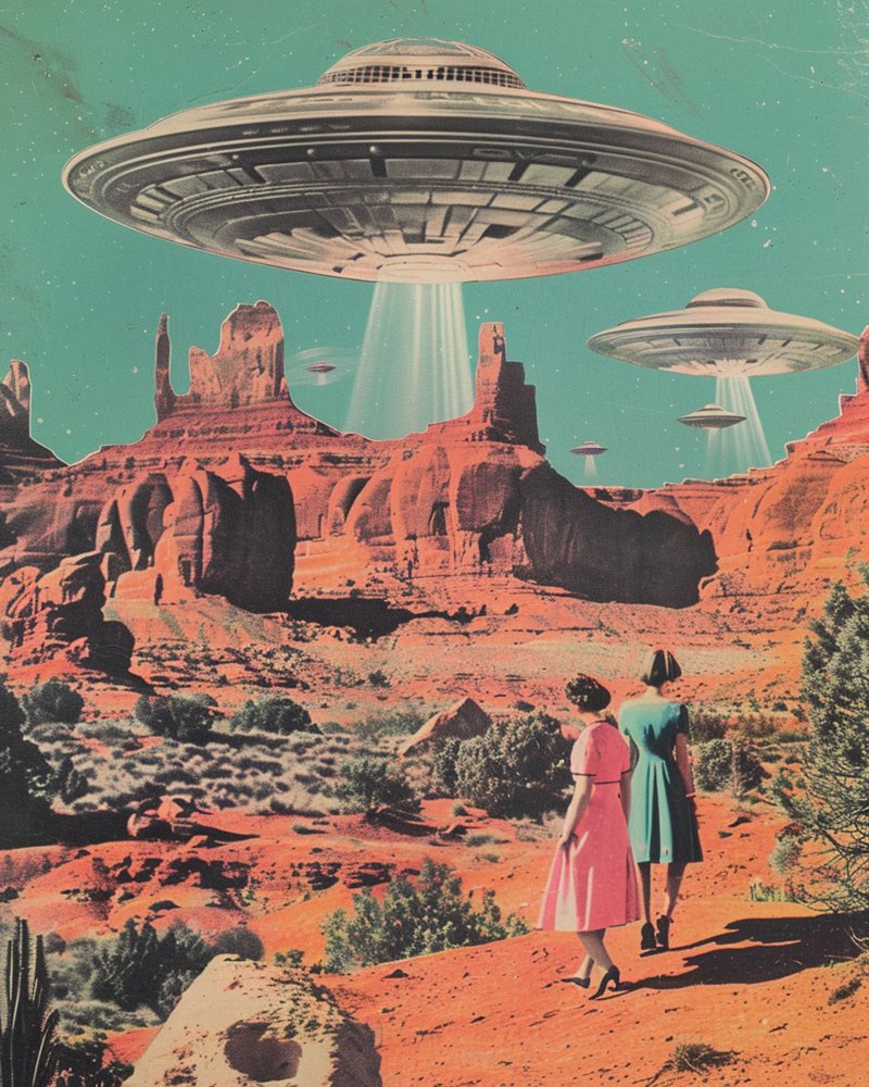 UFO-invasie in de woestijn door Samantha Hearn