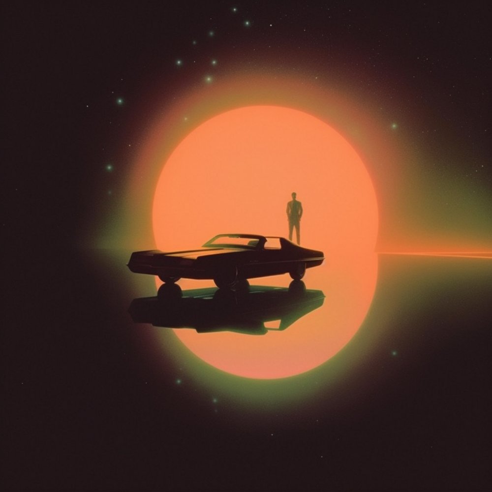 Eenzame reiziger Orange Planet door Samantha Hearn