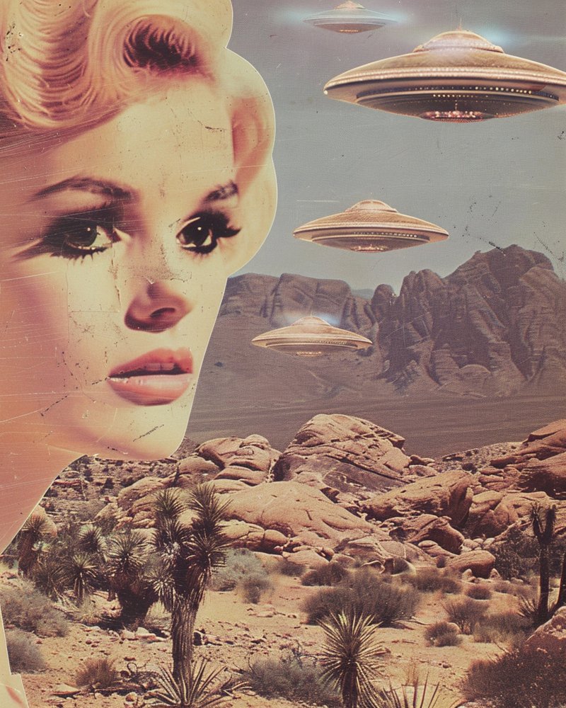 Retro Desert Invasion door Samantha Hearn