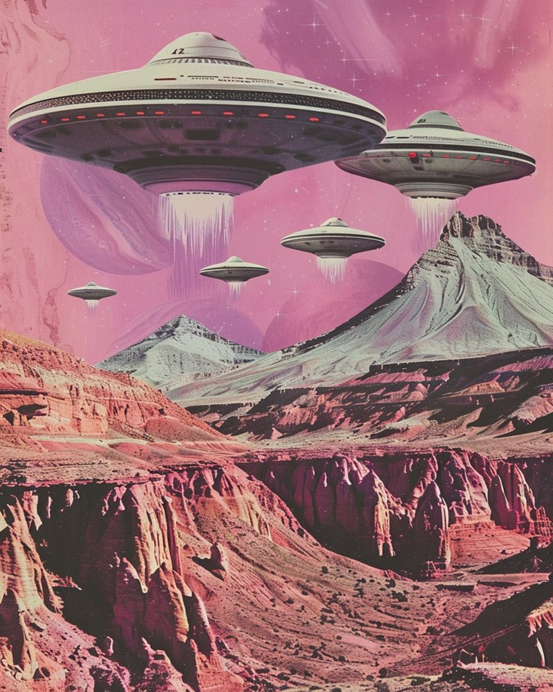 Retro Sci-Fi Canyon door Samantha Hearn