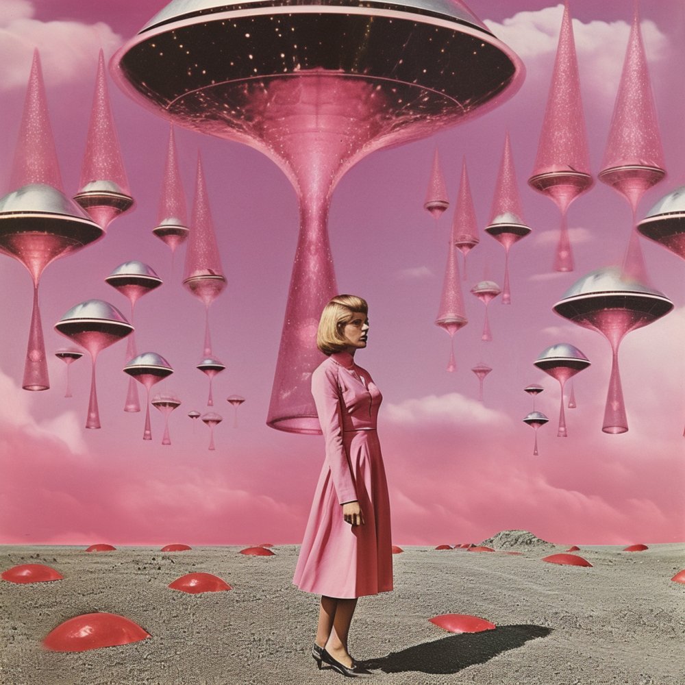 Retro-sciencefictiondroom door Samantha Hearn