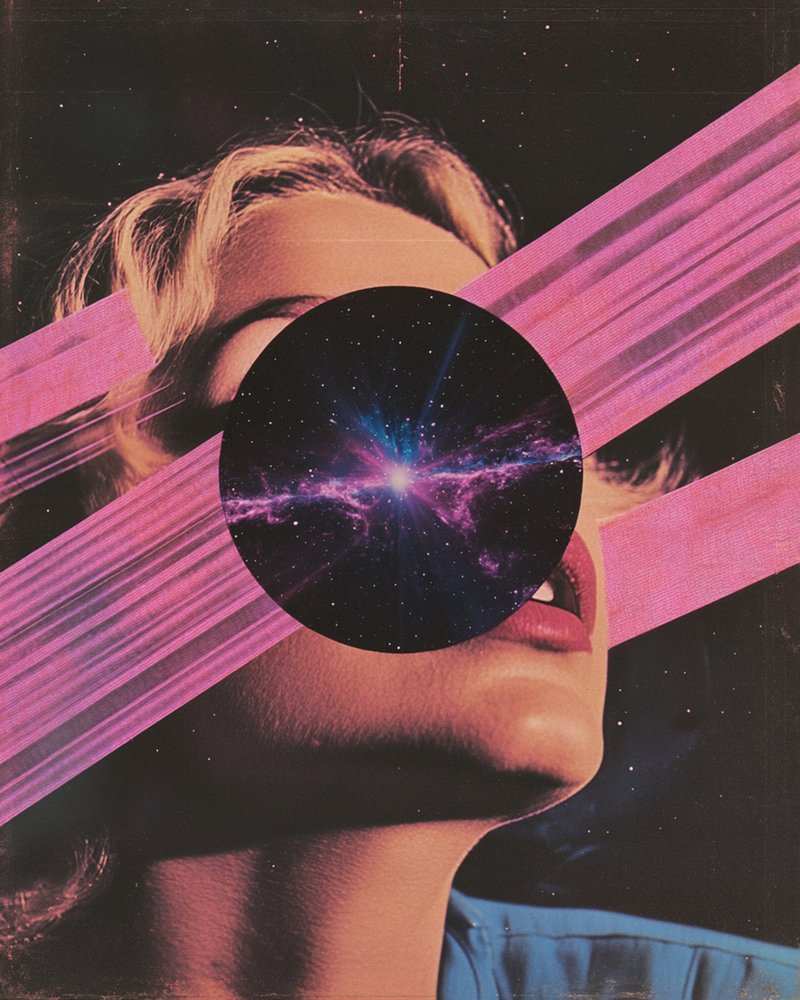 Surrealistische kosmische blik door Samantha Hearn