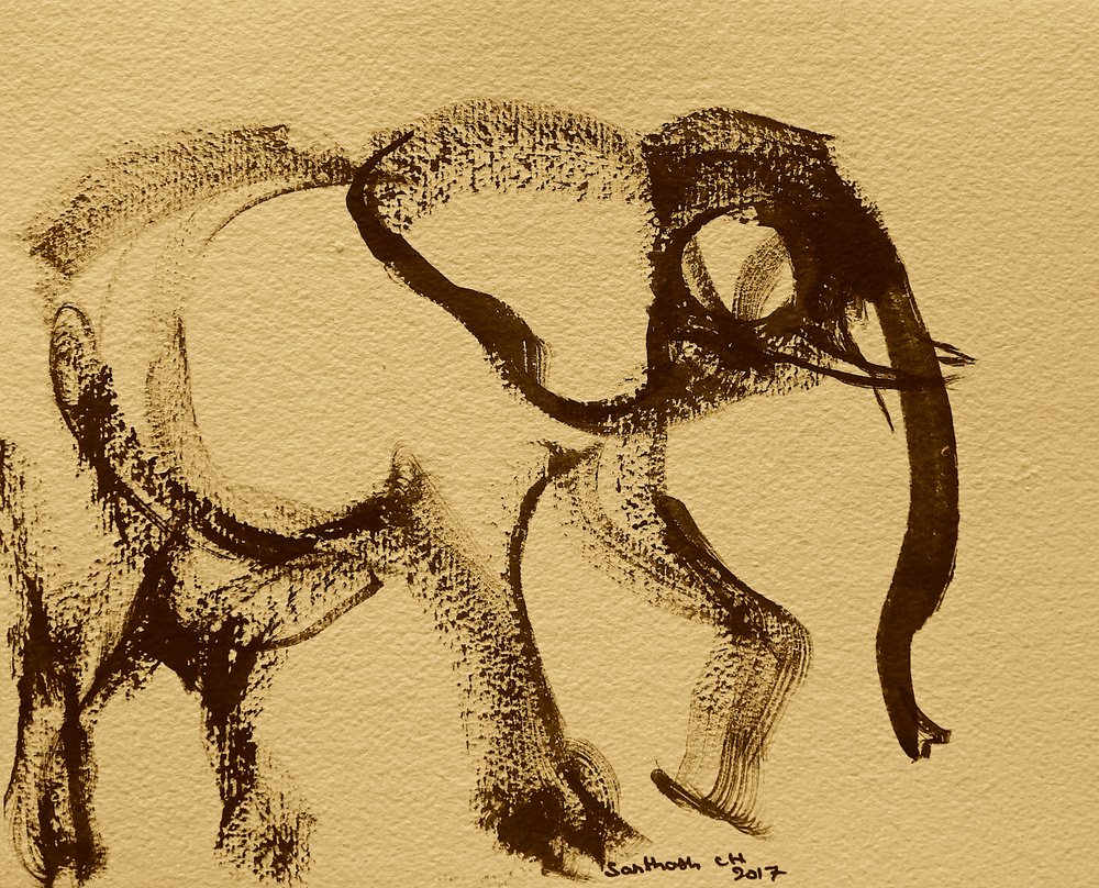 Abstracte olifantenschets door Santhosh ch