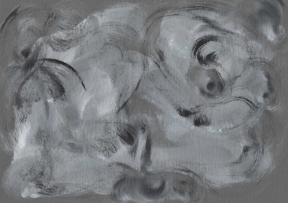 Abstracte grijze wervelingen door Santhosh ch