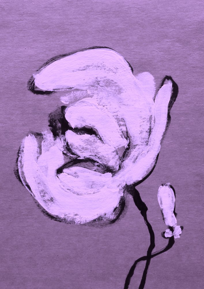 Abstracte paarse bloei door Santhosh ch