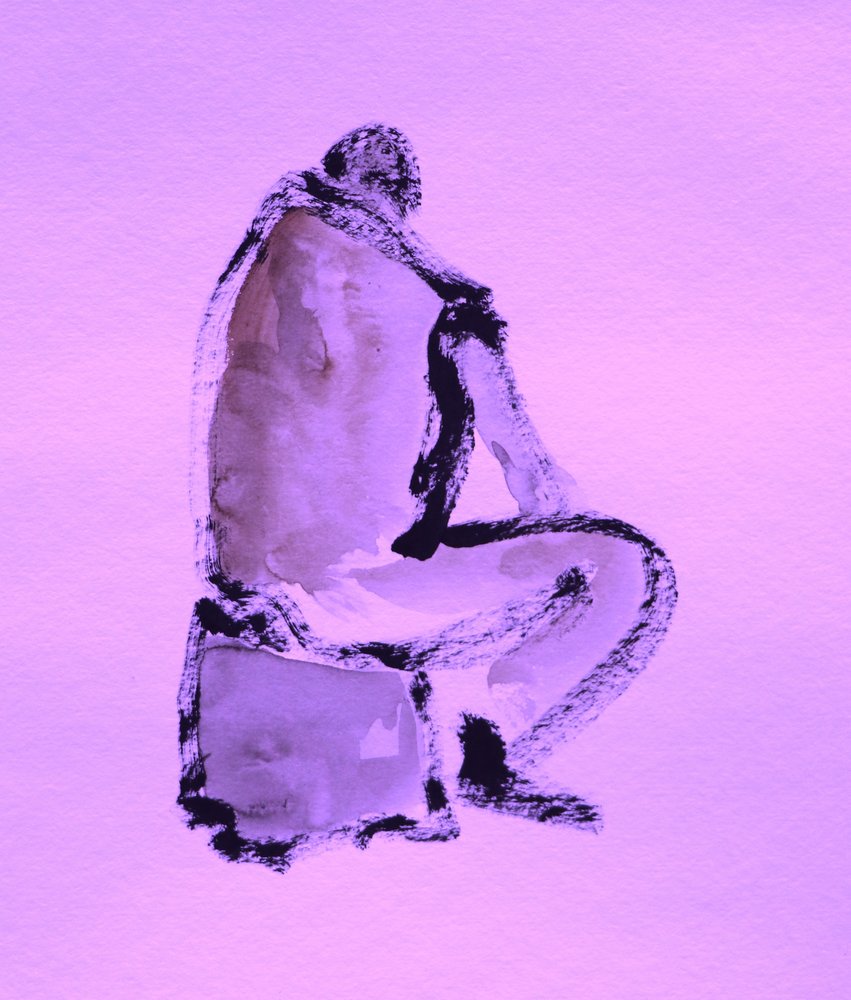 Abstracte paarse figuur door Santhosh ch