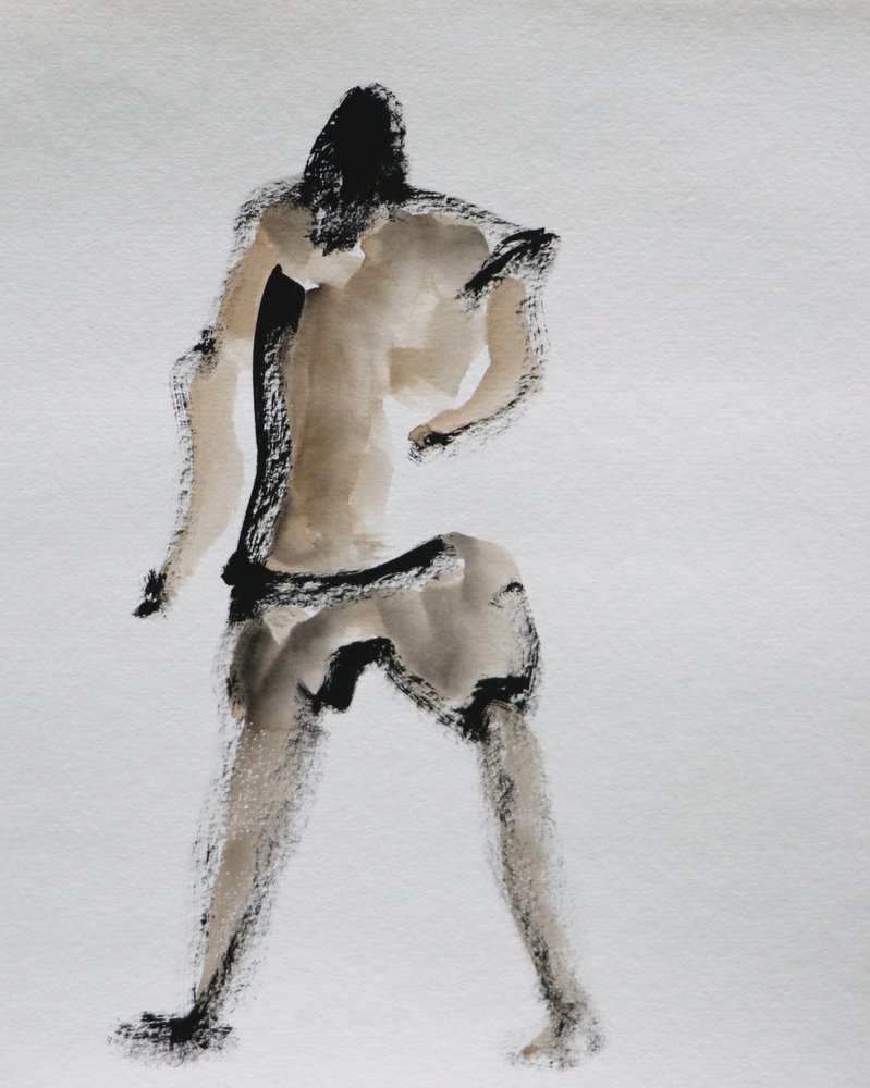 Abstracte wandelende figuur door Santhosh ch