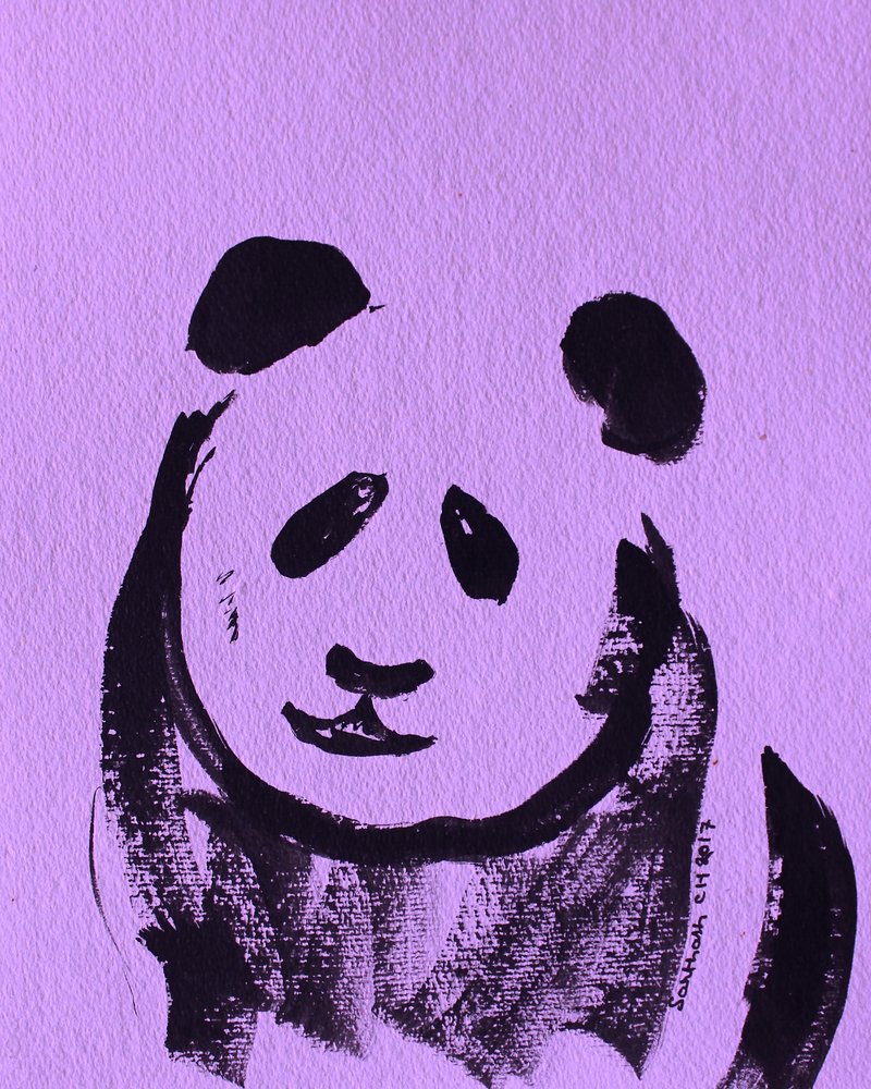 Schattige paarse panda door Santhosh ch