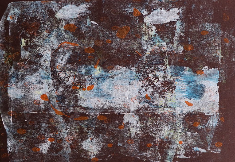 Donkerkoperkleurige abstracte lagen door Santhosh ch