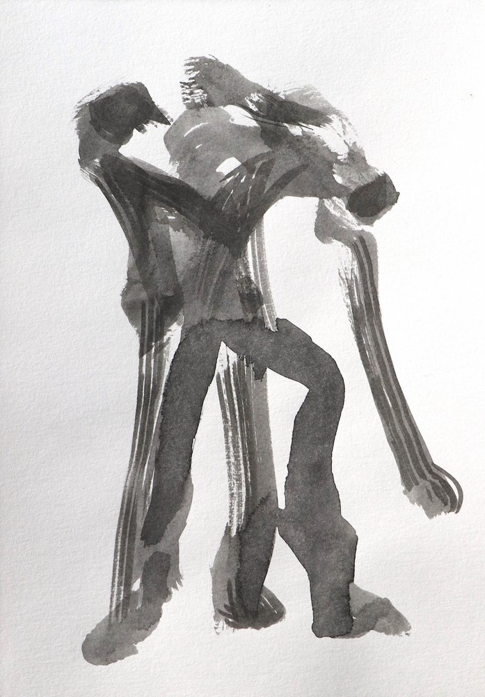 Dynamische inktfiguren door Santhosh ch