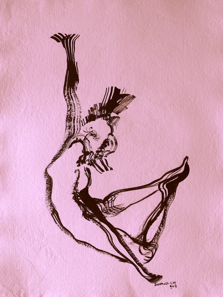 Expressieve dansende vorm door Santhosh ch