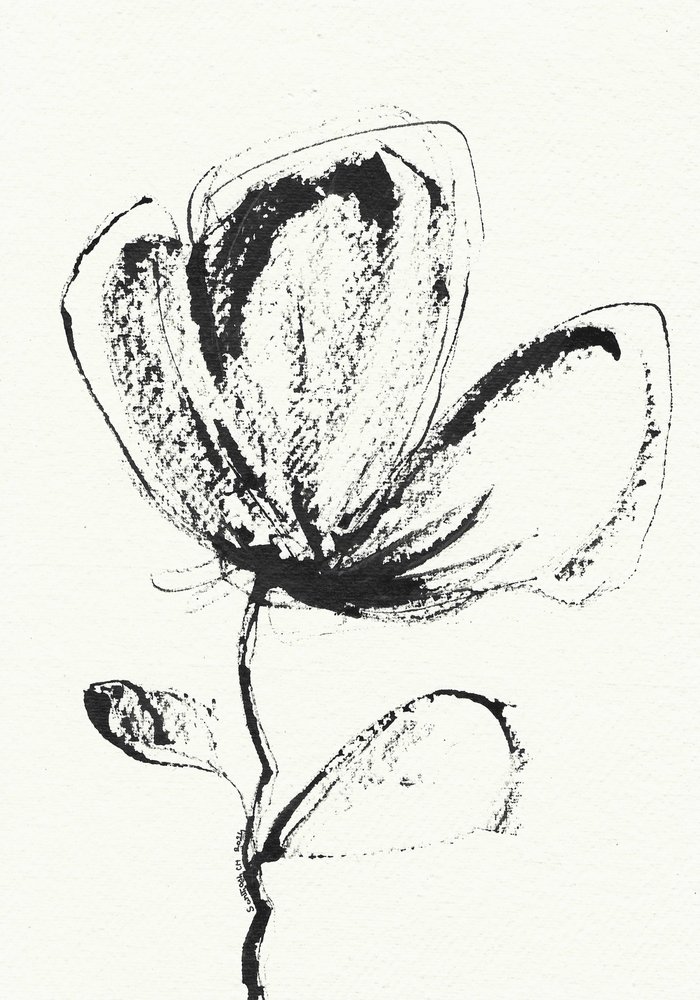 Expressieve inktbloem door Santhosh ch