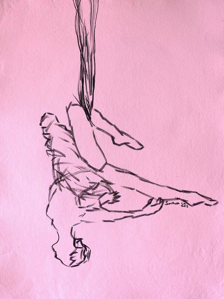 Omgekeerde luchtdanseres door Santhosh ch